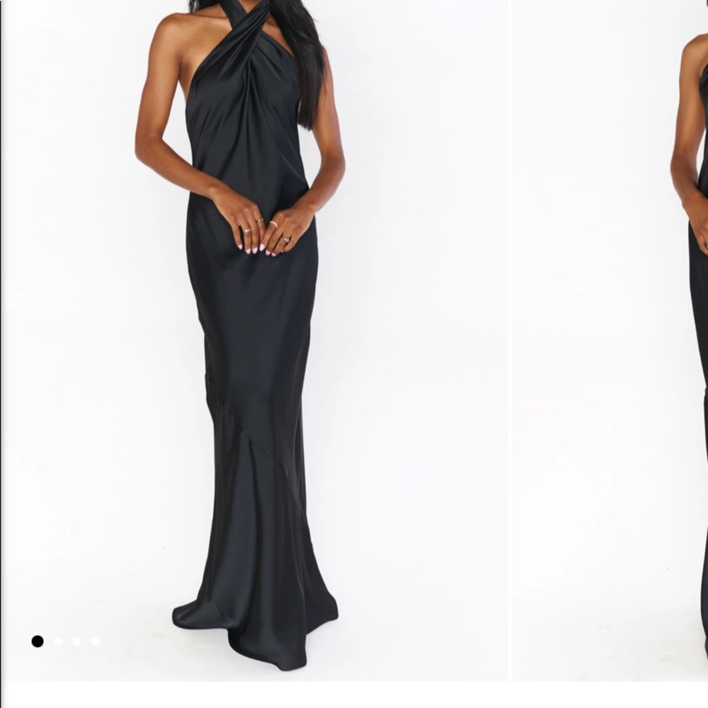 Black halter dress!